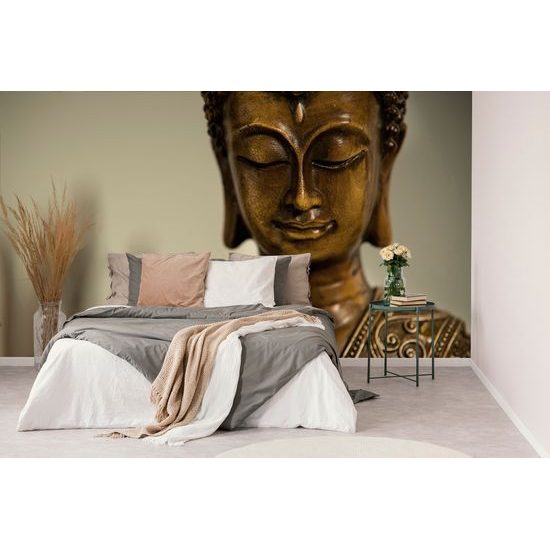 Samolepiaca tapeta bronzová socha meditujúceho Budhu
