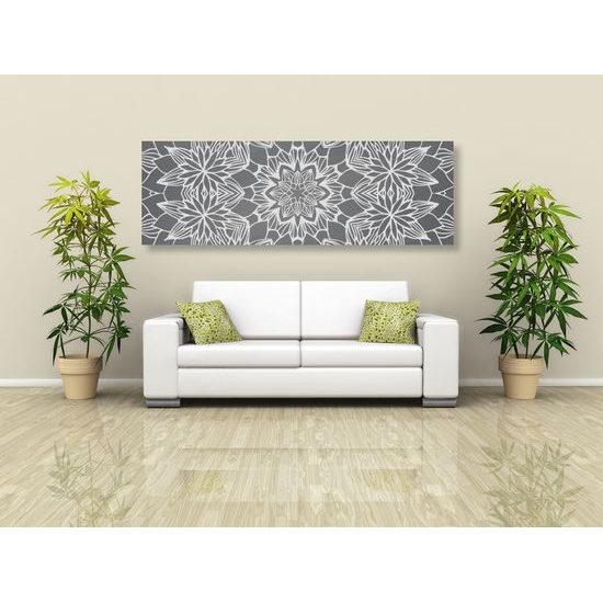 Obraz umelecká abstrakcia s kvetinovým motívom