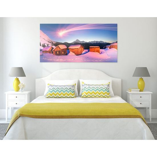 Obraz dedinka pod snehovou nadielkou