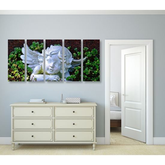 5-dielny obraz záhradný anjelik