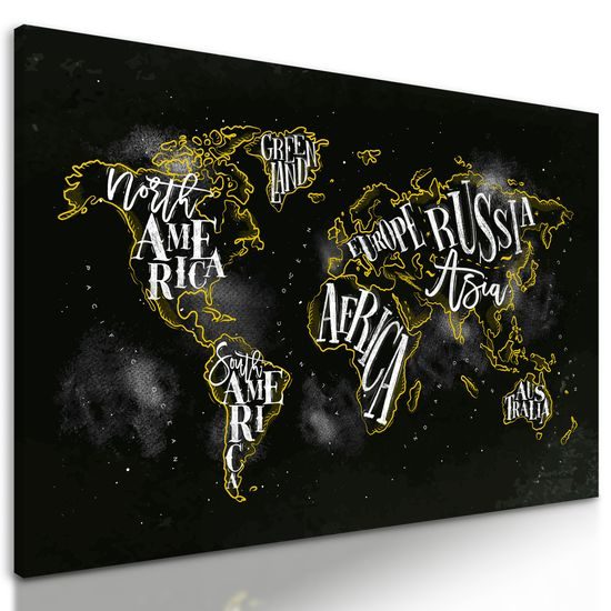 Obraz moderná mapa sveta