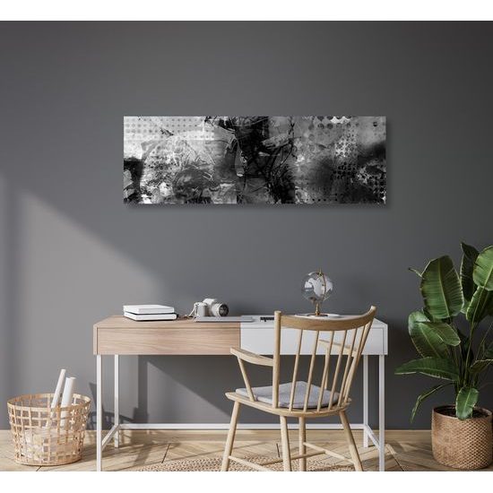 Obraz moderná abstrakcia v čiernobielom prevedení