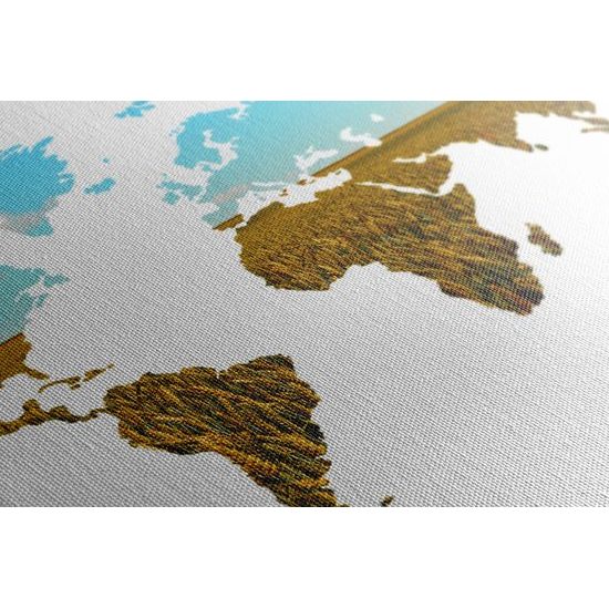 Obraz mapa sveta ako pšeničné pole