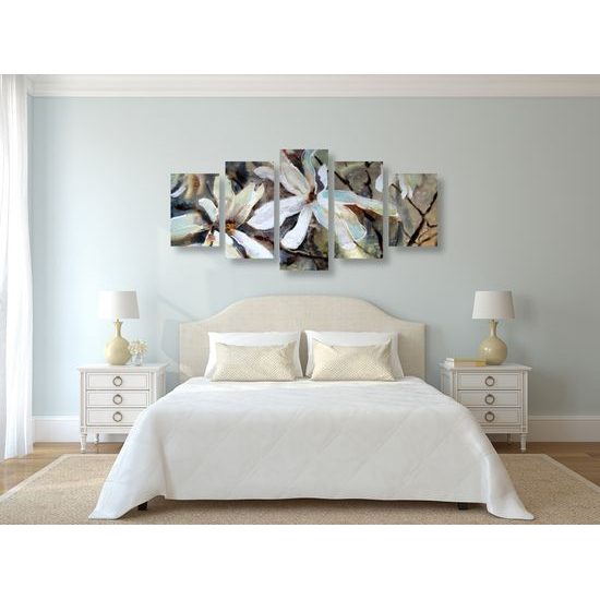 5-dielny obraz akvarelový javor