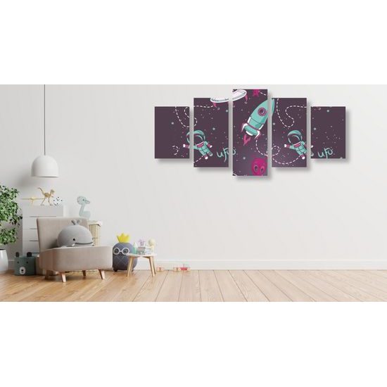 5-dielny obraz vesmírny priatelia