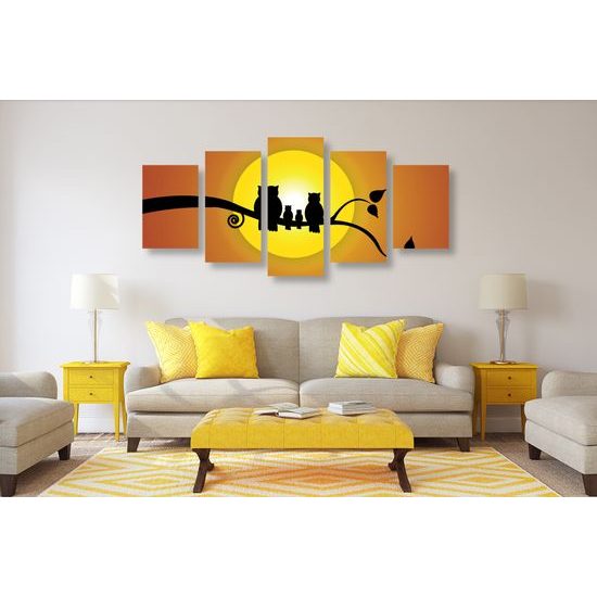 5-dielny obraz šťastná rodinka