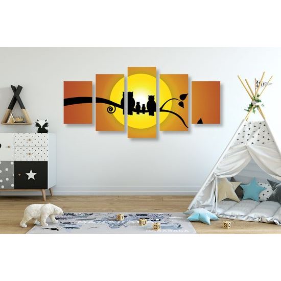 5-dielny obraz šťastná rodinka