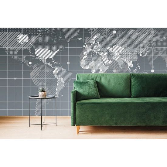 Samolepiaca tapeta mapa sveta v modernom prevedení