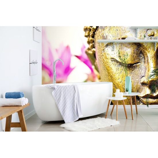 Samolepiaca tapeta bronzová tvár rozjímajúceho Budhu