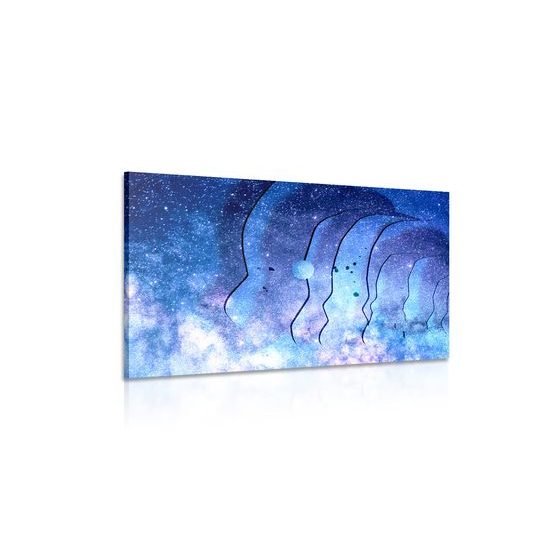 Obraz abstrakcia nočnej oblohy