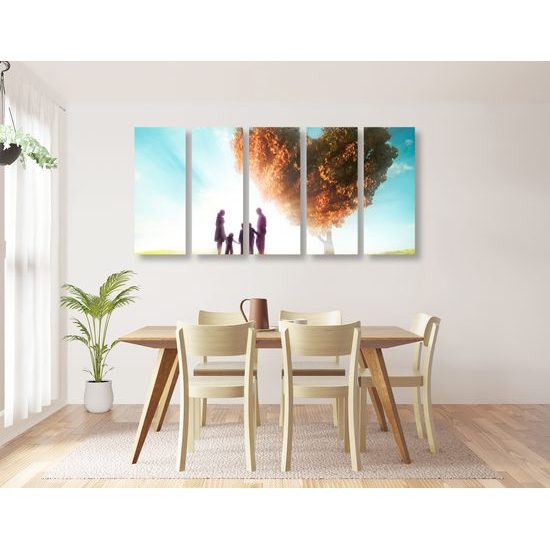 5-dielny obraz rodinná láska