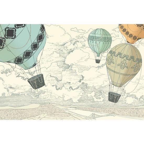 Samolepiaca tapeta jedinečný let balónom