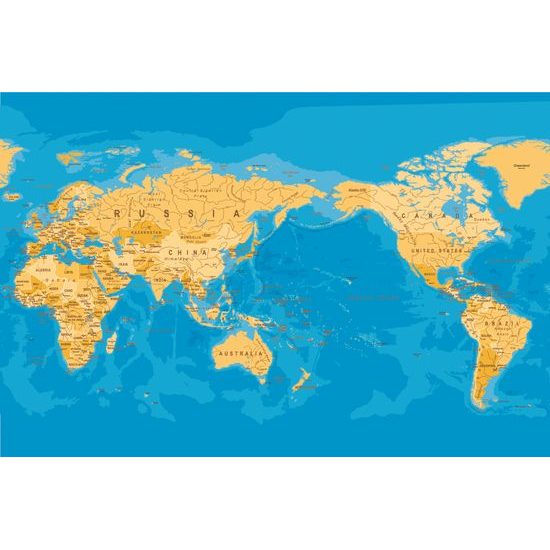 Samolepiaca tapeta mapa sveta v nevšednom prevedení