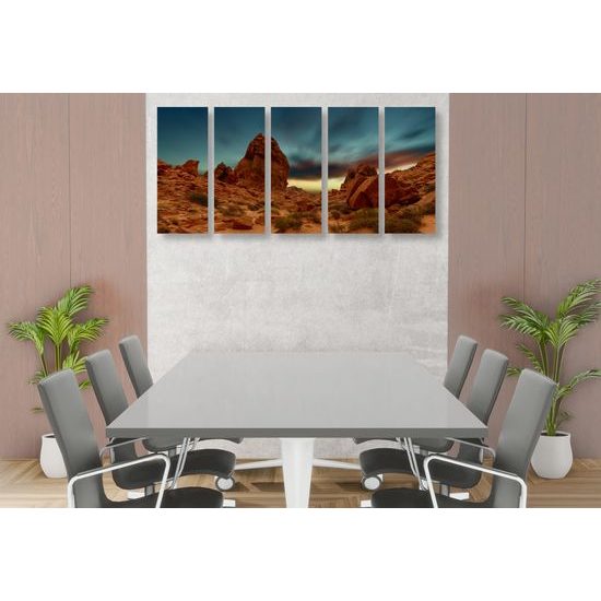 5-dielny obraz červené skaly