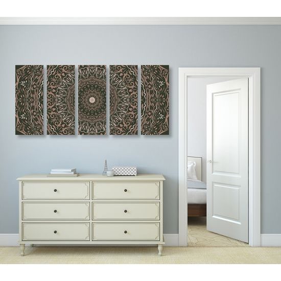 5-dielny obraz ukľudnujúca Mandala