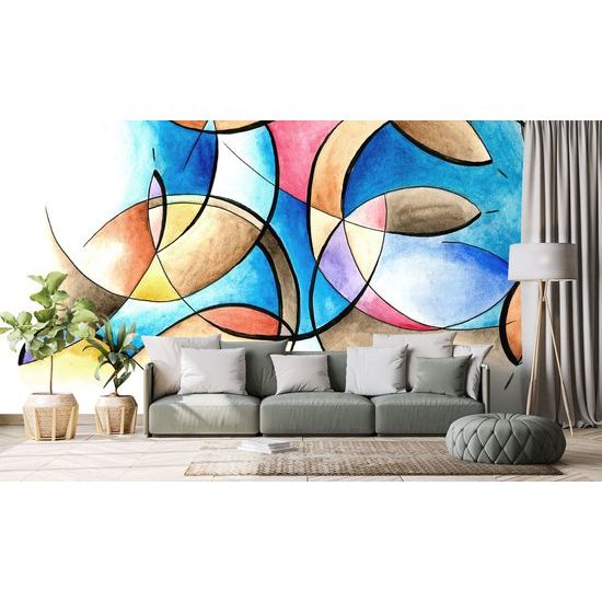 Samolepiaca tapeta abstraktné zobrazenie tvarov