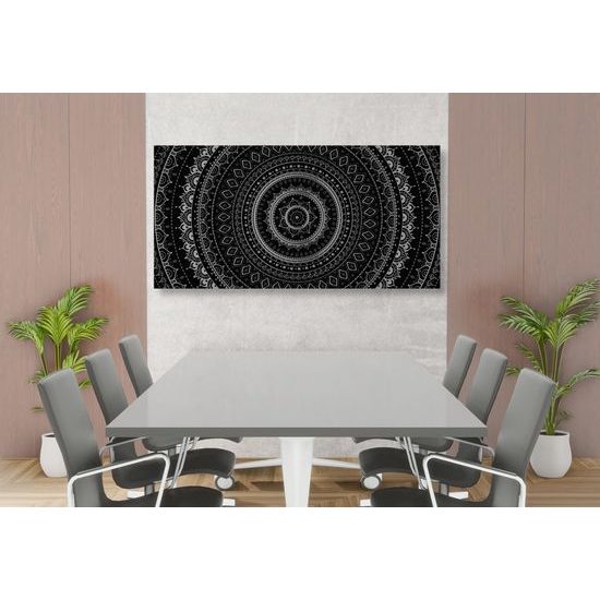 Obraz krásna čiernobiela Mandala