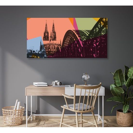 Obraz nemecký Kolín v pop art štýle