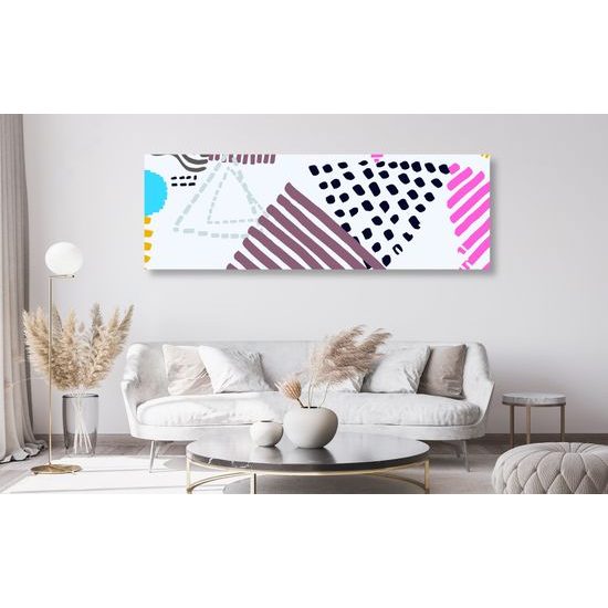 Obraz zaujímavý farebný vzor na bielom pozadí