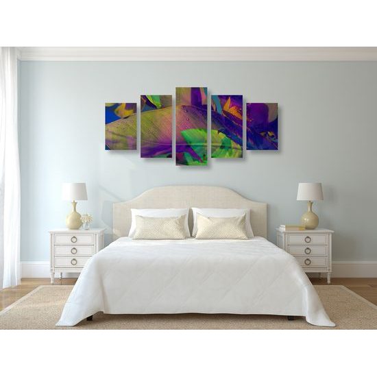 5-dielny farebné listy