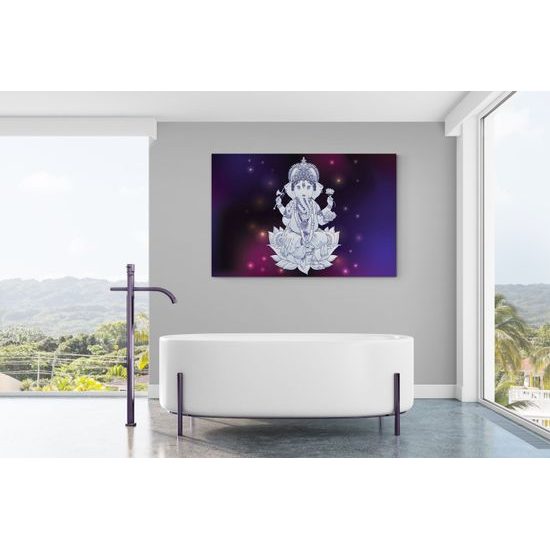 Obraz meditujúci Ganéš