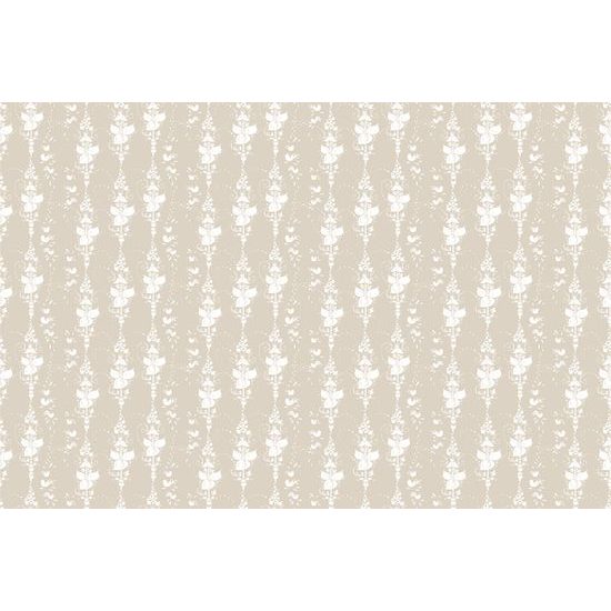 Samolepiaca tapeta jemné kvetinové liány v hnedom prevedení