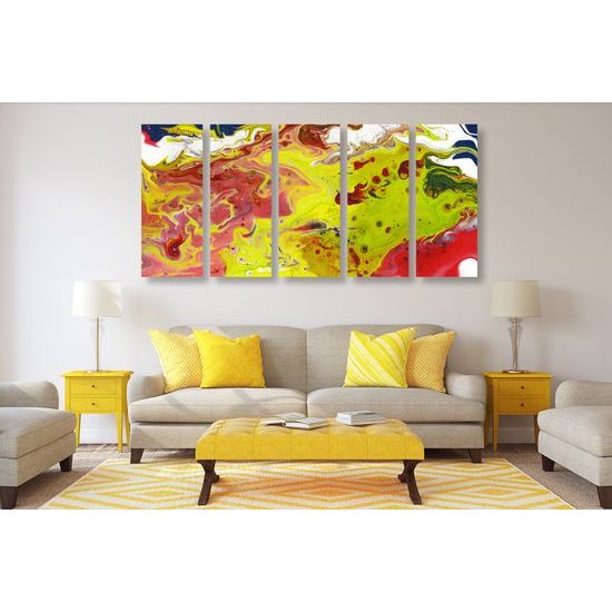 5-dielny obraz umelecká farebná kombinácia