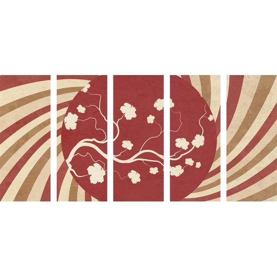 5-dielny obraz ázíjske moderné umenie