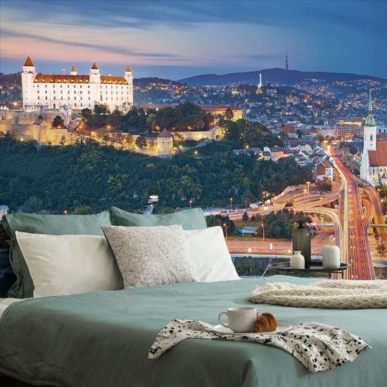 Fototapeta večerný pohľad na Bratislavu