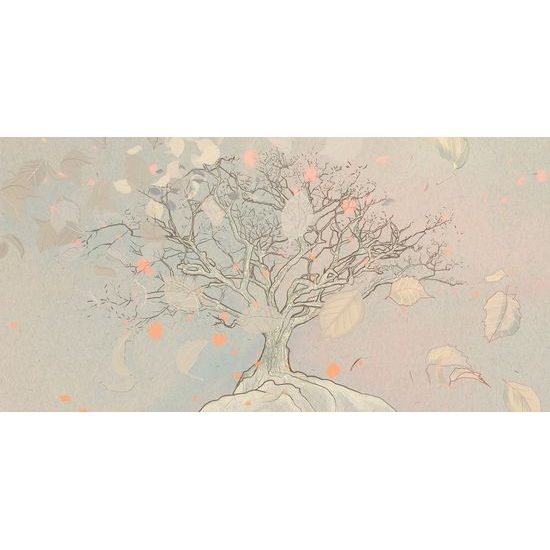 Obraz umelecká maľba jesenného stromu