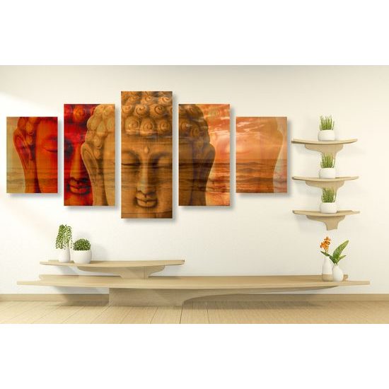 5-dielny obraz tri tváre Budhu