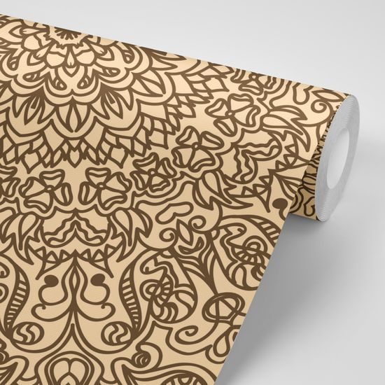 Samolepiaca tapeta Mandala v štýle kvetov