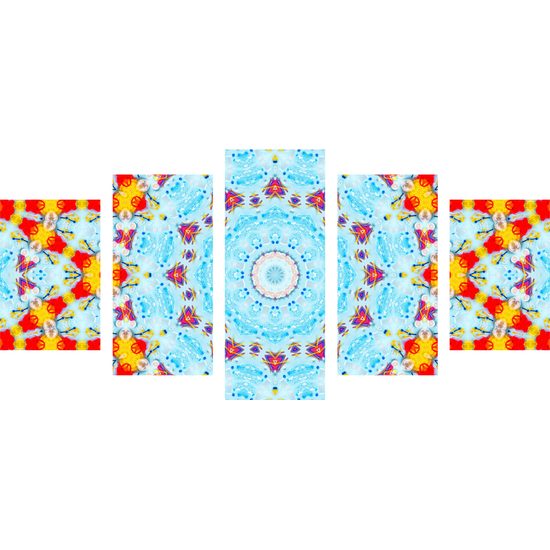 5-dielny obraz nevšedná mandala