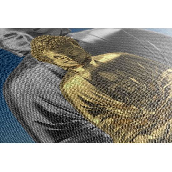 Obraz zlatý a strieborný Budha