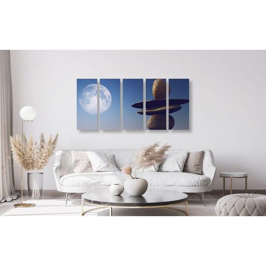 5-dielny obraz zaujímavý kamenný úkaz