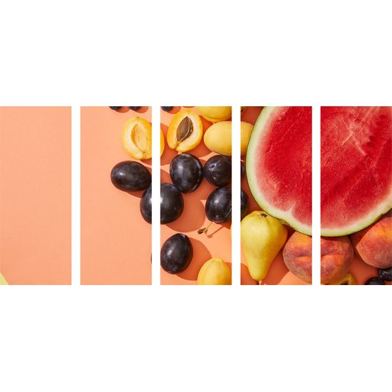 5-dielny obraz chutné ovocie