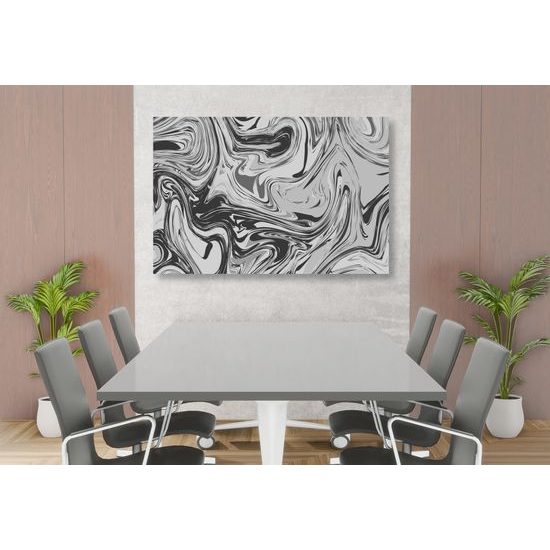 Obraz zaujimavá čiernobiela umelecká abstrakcia