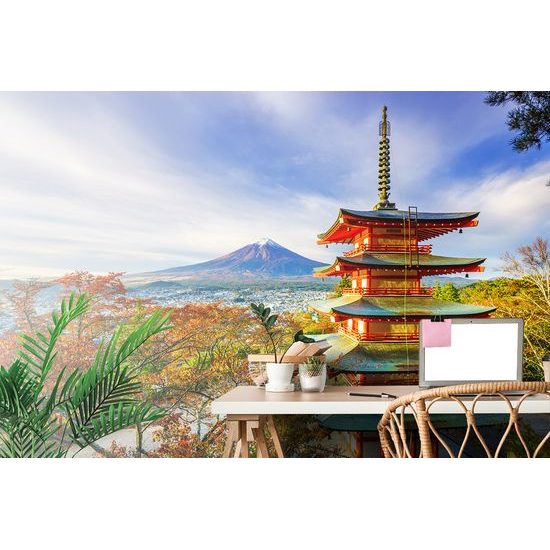 Samolepiaca fototapeta fotogenická Chureito Pagoda s horou Fuji