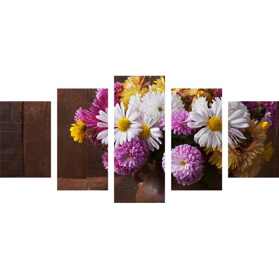 5-dielny obraz romantická kytička