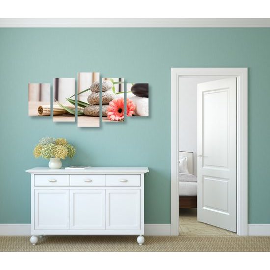 5-dielny obraz zátišie s prvkami Feng Shui
