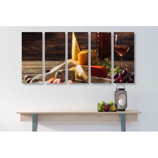 5-dielny obraz romantická večera