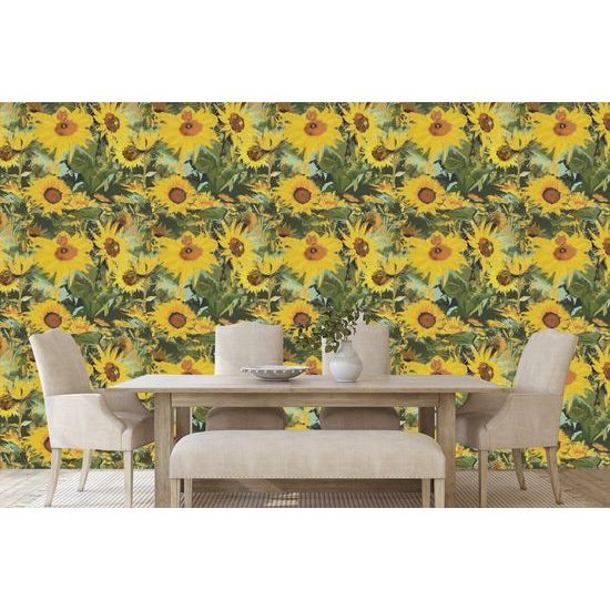 Samolepiaca tapeta očarujúce divoké slnečnice