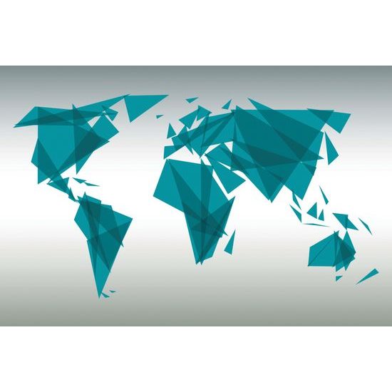 Tapeta mapa sveta tvorená trojuholníkmi