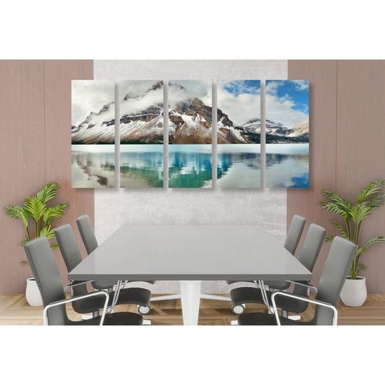 5-dielny obraz zamrznuté pleso pod majestátnou horou