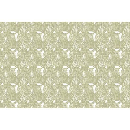 Samolepiaca tapeta umelecké listy v zelenom prevedení