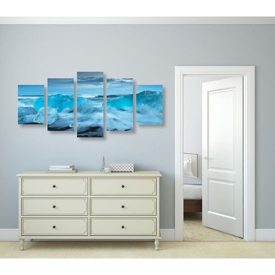 5-dielny obraz pobrežie Alijašky