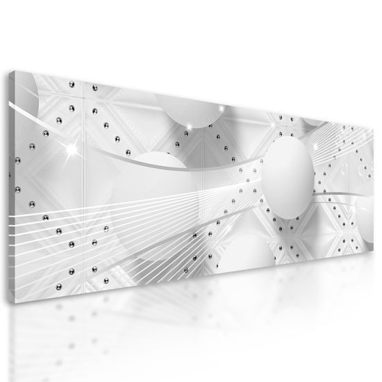 Obraz jemný luxus v čiernobielom prevedení