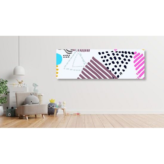 Obraz zaujímavý farebný vzor na bielom pozadí