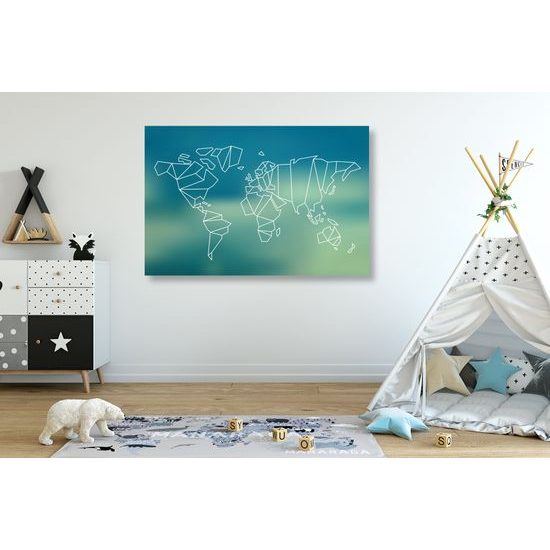 Obraz umelecká abstrakcia mapy sveta