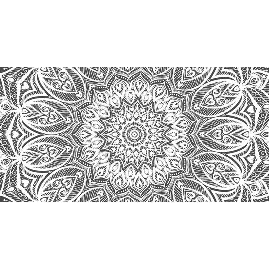 Obraz nekonečná Mandala v čiernobielom prevedení